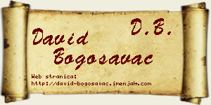 David Bogosavac vizit kartica